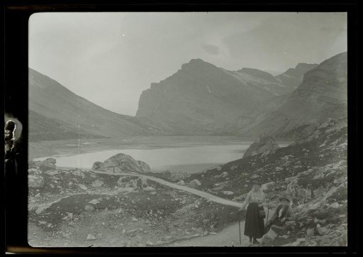 Film Negative with a Recording of Basel, Thun, Kandersteg, or Gemmi
