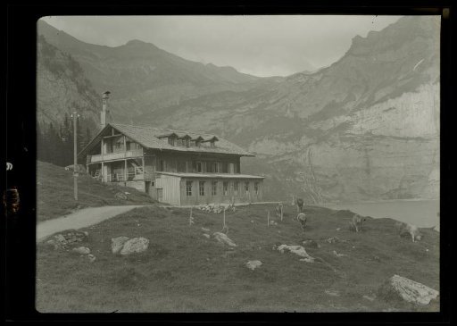 Film Negative with a Recording of Basel, Thun, Kandersteg, or Gemmi
