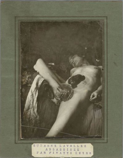 Body of Suzanne Lavollée, murdered by Francesco Zeiro Finatti