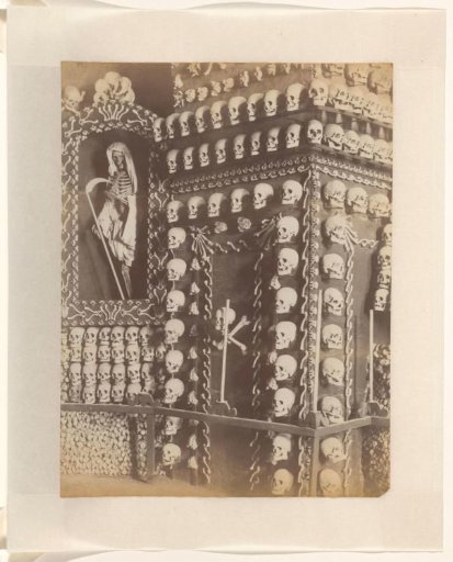 Ossuary in Valletta, Malta (Chapel of Skulls, part of the Nibbia Chapel)