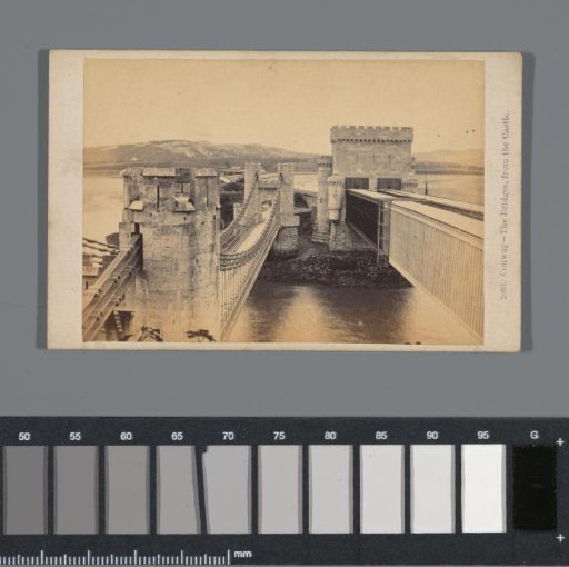 Conway Suspension Bridge, viewed from Conwy Castle