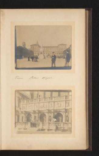 Royal Palace and an arch or oval in Turin