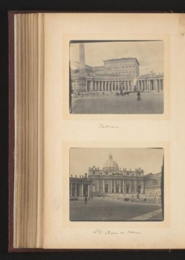 Buildings of the Vatican behind St. Peter's Square and St. Peter's