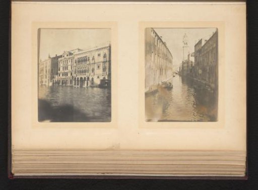 Two Views of Buildings Along the Canals of Venice