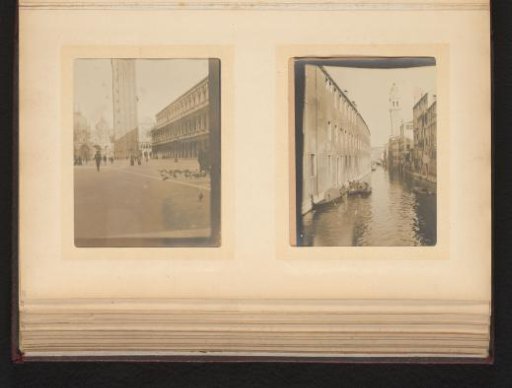 Views Through a Canal and of St. Mark's Square in Venice