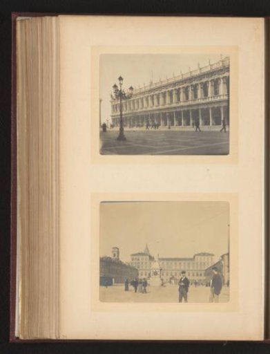Buildings at St. Mark's Square and view of a square in an unknown city