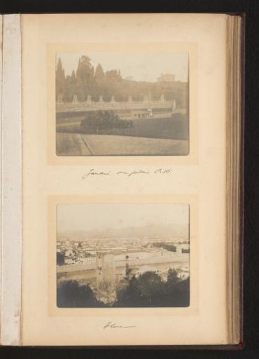 Gardens of the Palazzo Pitti and view of Florence