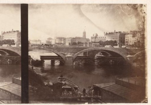 Construction of the Pont Louis-Philippe in Paris