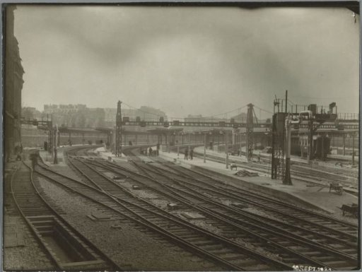 Railway yard at Gare de l'Est in Paris