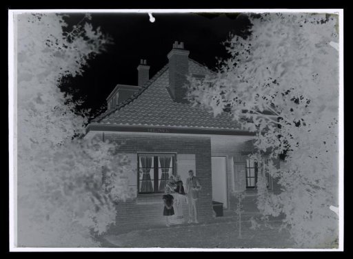 Elsa and Alphons Diepenbrock with Children Joanna and Thea in Front of Their Home 'Holtwick' at Laren
