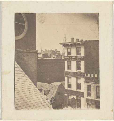 View of Washington Street, Boston, with the tower of the Old South Meeting House on the left