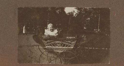 Joanna Diepenbrock in a pram