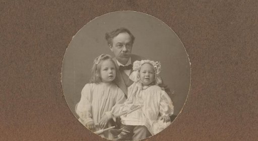 Alphons Diepenbrock with his Daughters Joanna and Thea