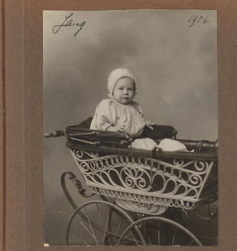 Alphons Diepenbrock's daughter Joanna in a pram
