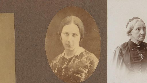 Oval portrait of a woman