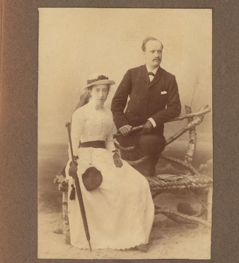 Studio portrait of a woman and a man