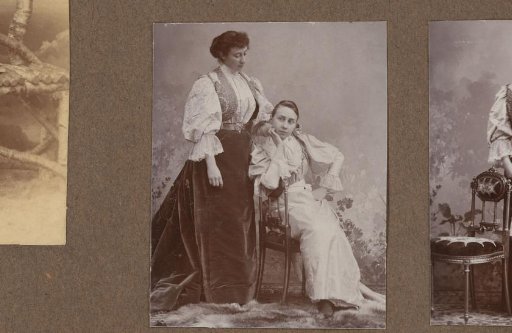 Studio portrait of two women
