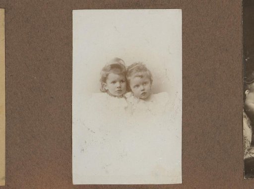 Portrait of two young children