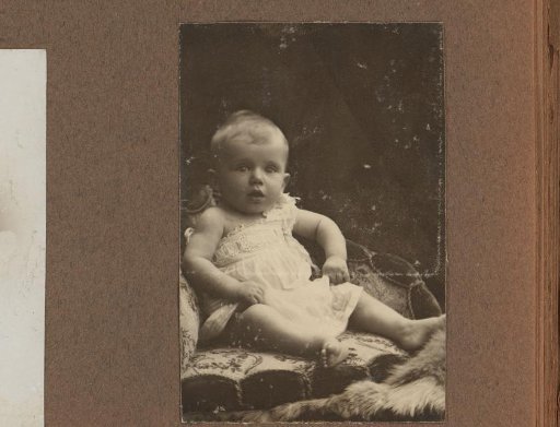 Portrait of a seated young child