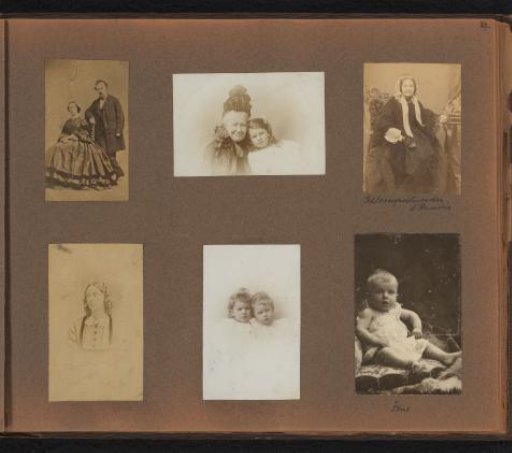 Page from the Diepenbrock family photo album with 6 photos of Alphons Diepenbrock and his surroundings