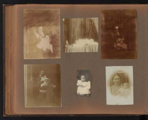 Page from the Diepenbrock family photo album with 6 photos of Alphons Diepenbrock and his surroundings