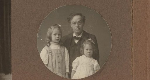 Alphons Diepenbrock with His Two Daughters Thea and Joanna