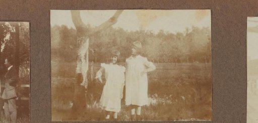 Two girls in a field