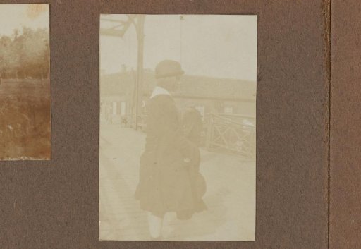 Standing young woman
