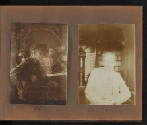 Page from the Diepenbrock family photo album with 2 photographs of Alphons Diepenbrock