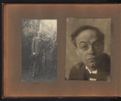 Page from the Diepenbrock family photo album with two photographs of Alphons Diepenbrock