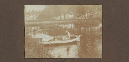 Three Young Women in a Rowing Boat, Thea and Joanna Diepenbrock on the Left