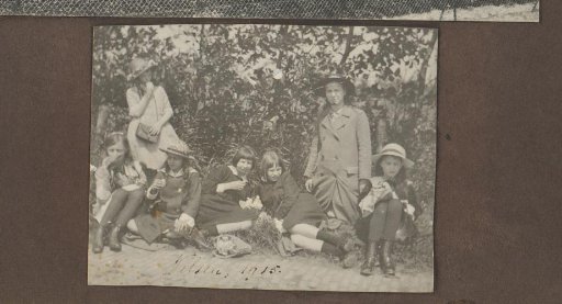 Group Portrait of Seven Girls in the Grass