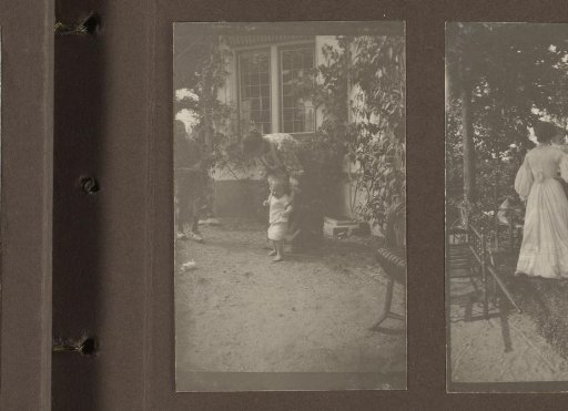 Woman with Two Children in the Garden of Villa de Hoeve, Presumably Elsa and Thea Diepenbrock