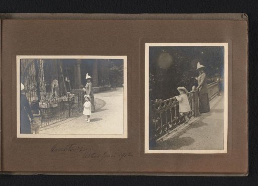 Caroline van den Berg with Her Son Carel, in Artis