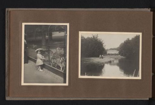 Carel van den Berg in Artis, on the right a view of a country house in Klarenbeek