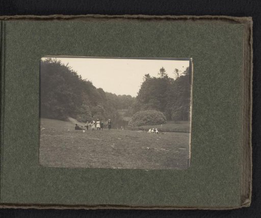 View of Guests Recreating in the Garden of Hotel Bosch van Bredius near Laren