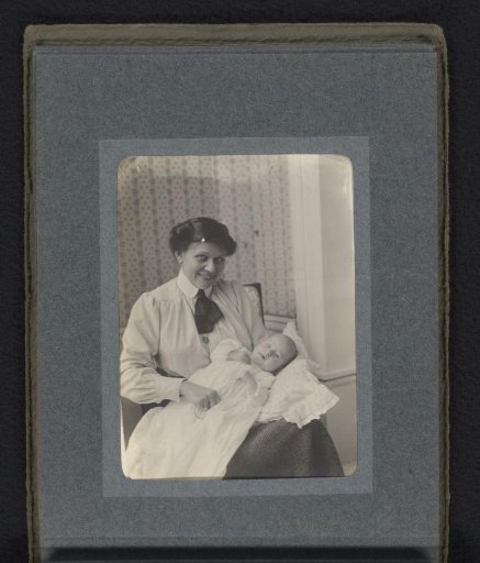 Caroline van den Berg with Baby Frank on Her Lap