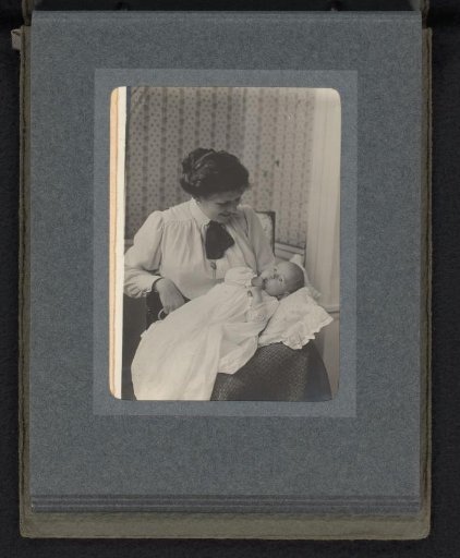 Caroline van den Berg with Baby Frank on Her Lap