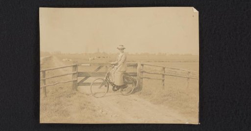 Caroline van den Berg on a Bicycle