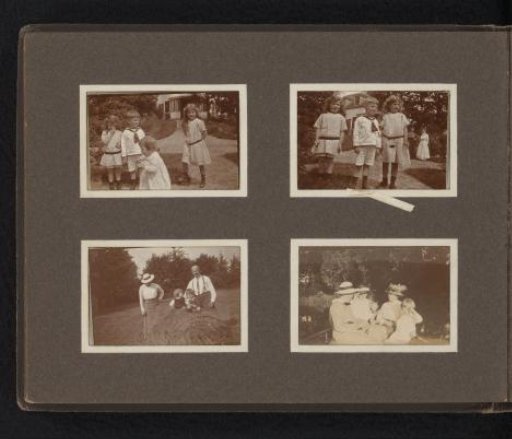 Four Photographs of the Van den Berg Family with Others in Bergerac