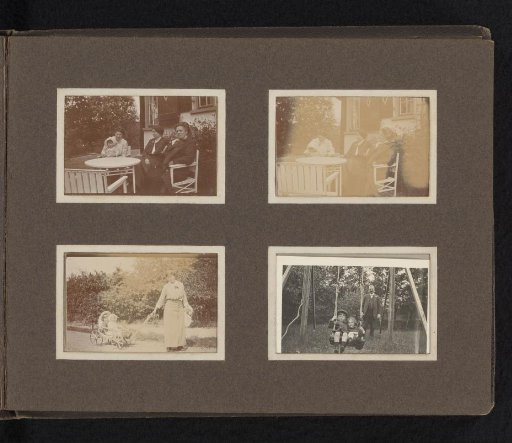 Four photographs of the Van den Berg family in Bergerac