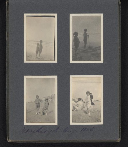 Carel and Frank van den Berg on the beach in Noordwijk