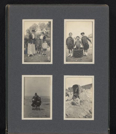 Caroline, Hendrik, Carel and Frank van den Berg at the Beach in Noordwijk