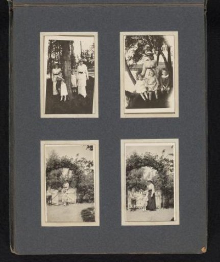 Two Women and Three Children of the Van den Berg Family in a Garden in Bergerac