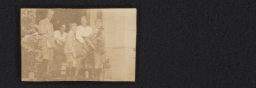 The Van den Berg family with a donkey