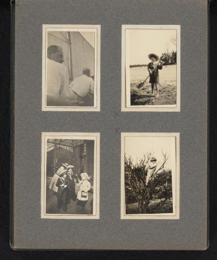 Carel and Frank van den Berg on a beach and in Artis, with Hendrik van den Berg in a sailboat in the bottom left