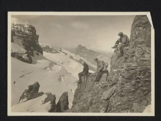 Three mountaineers at the Titlis