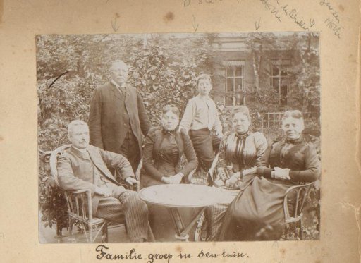 Group Portrait of the Van den Berg Family in the Garden