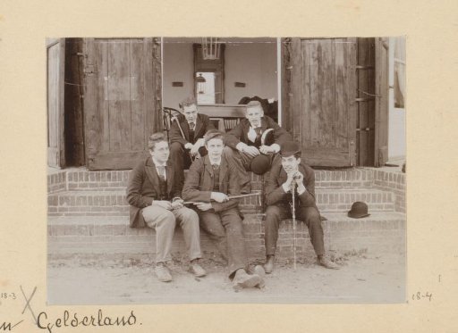 Group of Walkers Sitting on a Staircase