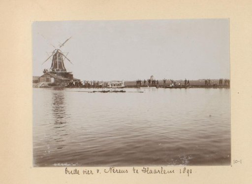 The 'Old Four' of the Amsterdam rowing club Nereus during the Varsity of 1893 in Haarlem